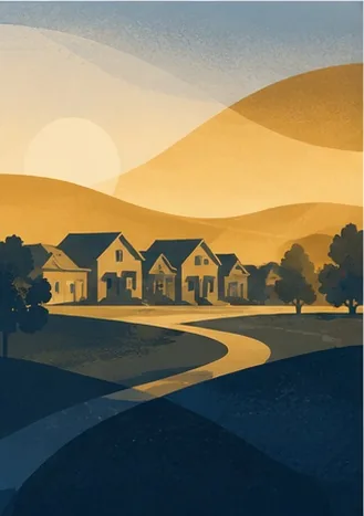 Centerton, Arkansas illustrated landscape
